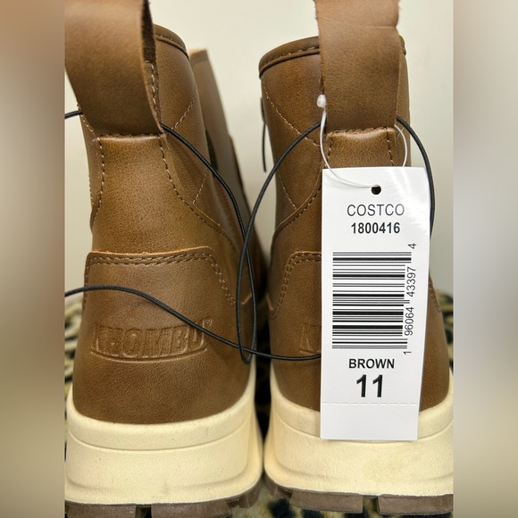 Khombu Boots Womens Size 6 Brown Sienna Faux Fur Lined All Weather Zip Ankle - Picture 7 of 8